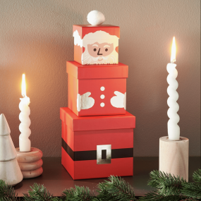 Set de 3 boîtes cadeaux Père Noël - Rico Design
