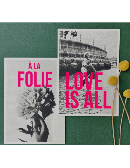 Affiche vintage A4 "Love is all" - Atelier Kencre