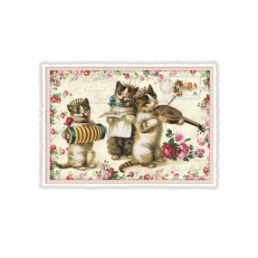 Carte postale Chats musiciens - Acte tre