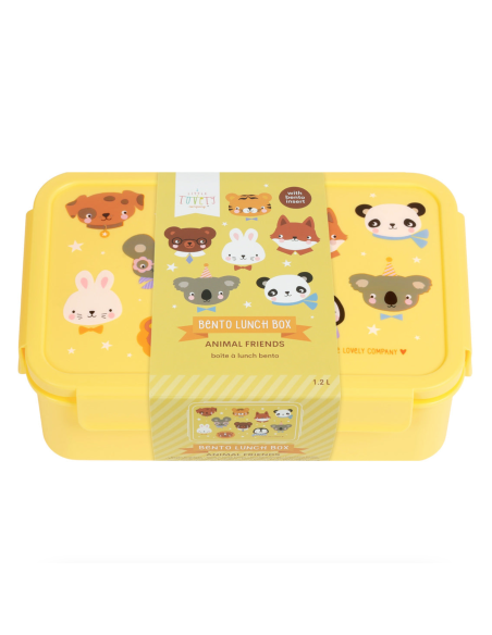 Lunchbox Jaune Animal Friends - A Little Lovely Company