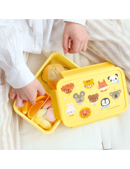 Lunchbox Jaune Animal Friends - A Little Lovely Company
