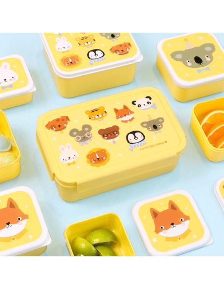 Lunchbox Jaune Animal Friends - A Little Lovely Company