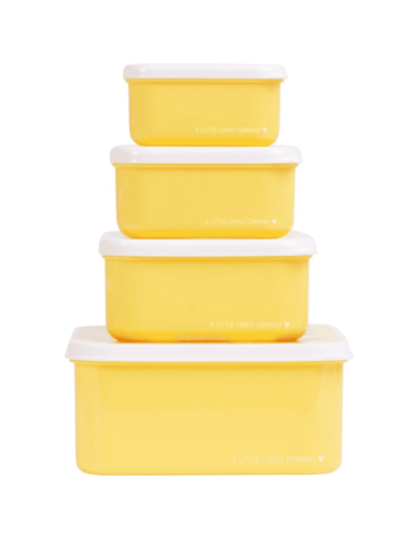 Set de 4 boîtes à goûter jaune Animal Friends -...