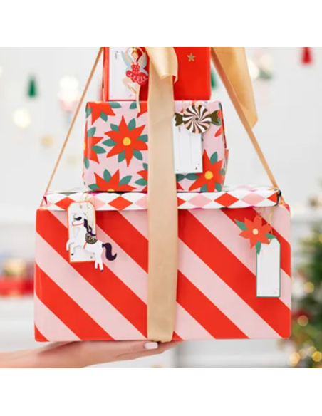 Papier cadeau rayé - Party Deco