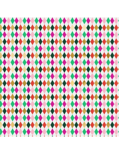 Papier cadeau losanges Arlequin - Party Deco
