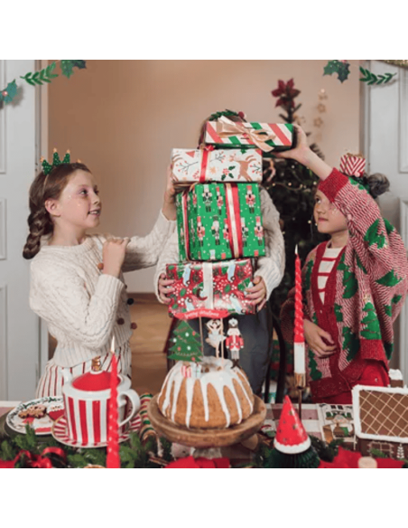 Papier cadeau Noël vintage - Party Deco