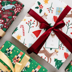 Papier cadeau Noël vintage - Party Deco