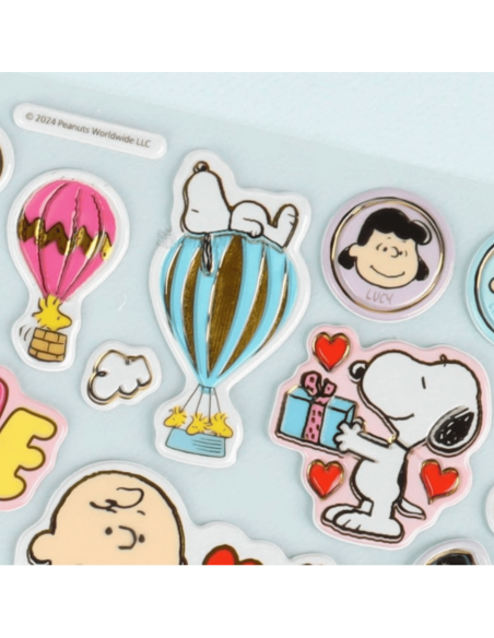 Grande planche d'autocollants Snoopy