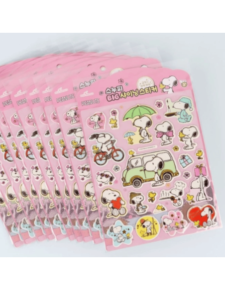 Grande planche d'autocollants Snoopy