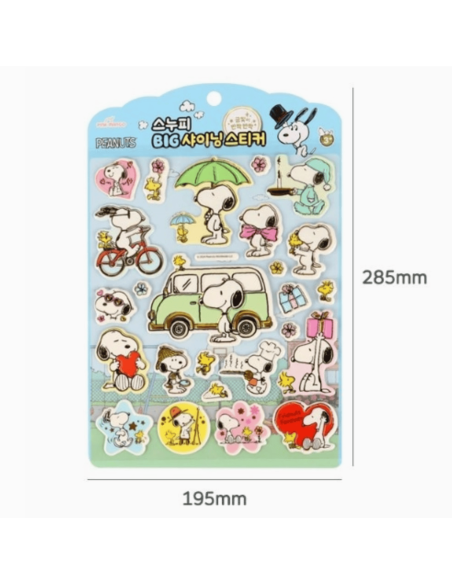 Grande planche d'autocollants Snoopy