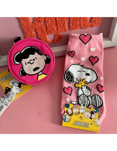 Chaussettes Snoopy roses