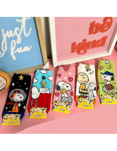 Chaussettes Snoopy roses