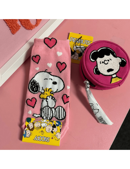 Chaussettes Snoopy roses