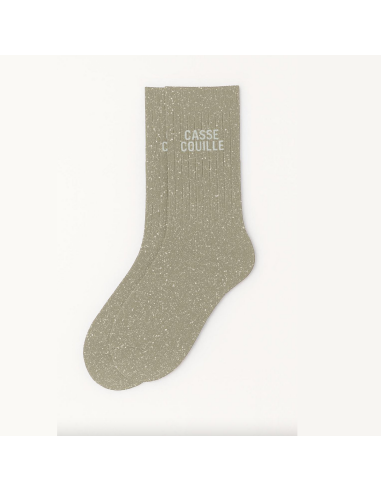 Chaussettes à paillettes Casse-couille beige