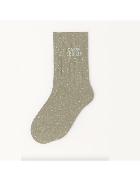 Chaussettes à paillettes Casse-couille beige