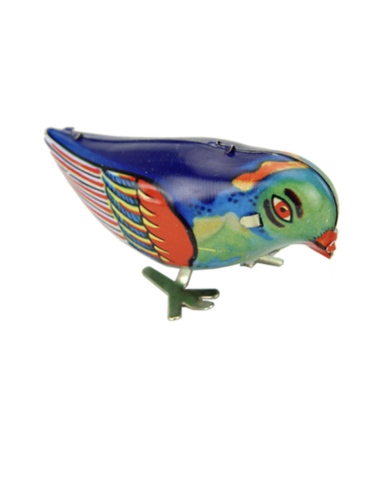 Oiseau multicolore vintage en métal - Protocol