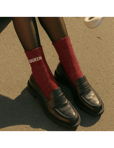 Chaussettes à paillettes Queen