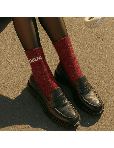 Chaussettes à paillettes Queen
