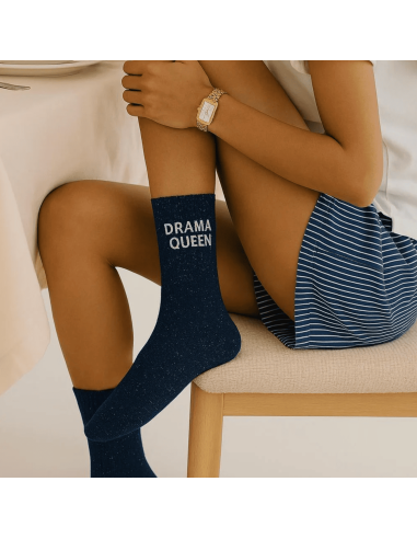 Chaussettes à paillettes Drama Queen Bleu Marine