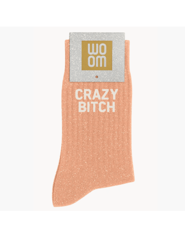Chaussettes à paillettes Crazy Bitch