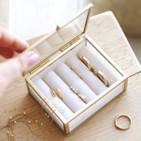 Boîte à bijoux métal et verre - Lisa Angel 2