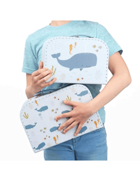 Valise en carton Océan  - A Little Lovely Company