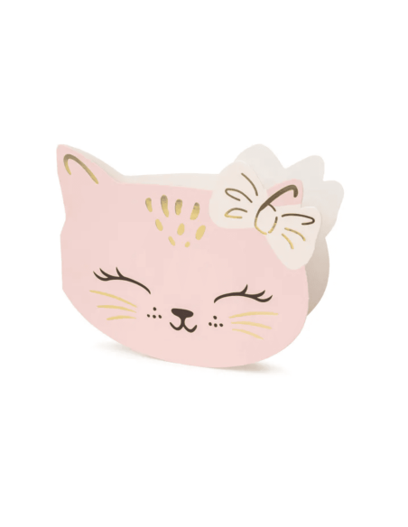 Set de 6 invitations Chat - Party Deco