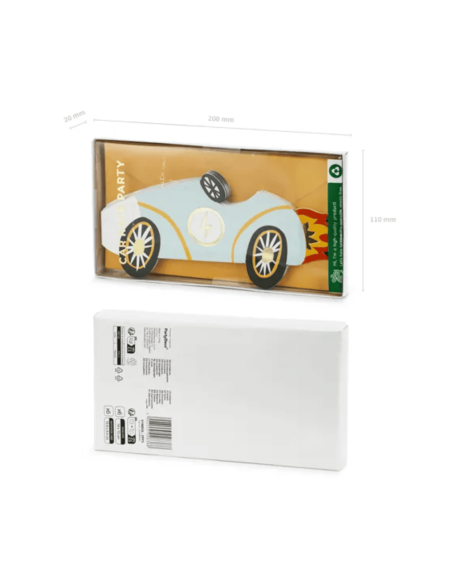 Set de 6 invitations Voiture - Party Deco