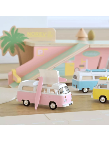 VW Combi T2b Camper Van 1973 Rose - Norev