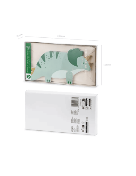 Set de 6 invitations Dinosaures - Party Deco