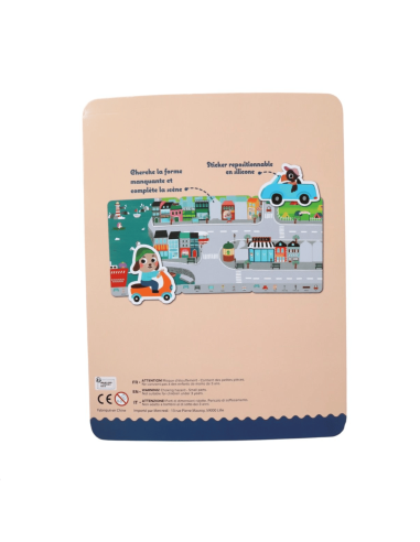 Stickers repositionnables "Animaux en ville"