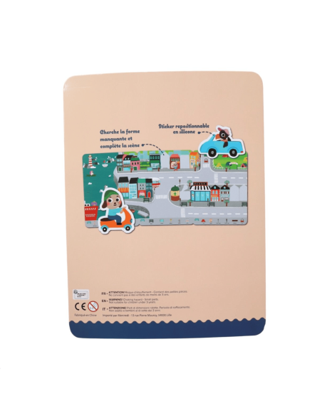 Stickers repositionnables "Animaux en ville"