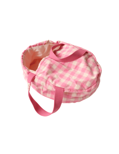 Couffin vichy rose & blanc