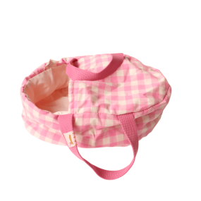 Couffin vichy rose & blanc