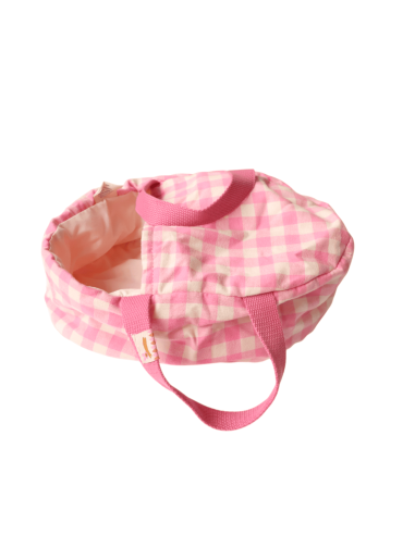 Couffin vichy rose & blanc