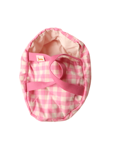 Couffin vichy rose & blanc