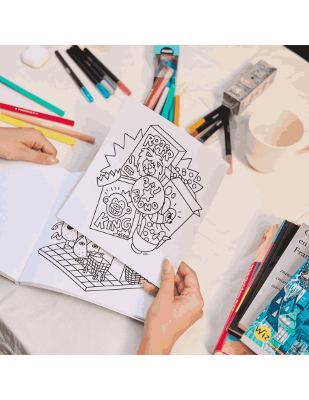 Coloriage Cosy Art Super Market - OMY