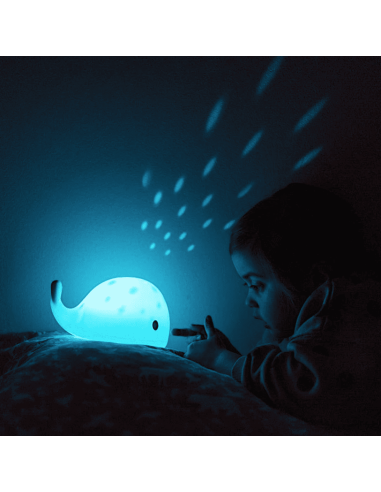Projecteur de lumière baleine Wilda Bleue -...