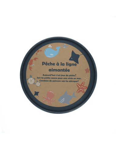 Pêche à la ligne magnétique en bois