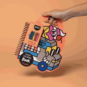 Super cahier de coloriages et stickers Yummy - Omy