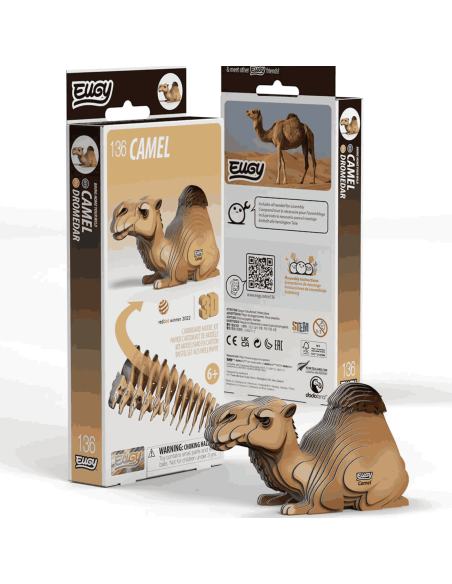 Eugy puzzle Chameau 3D en carton