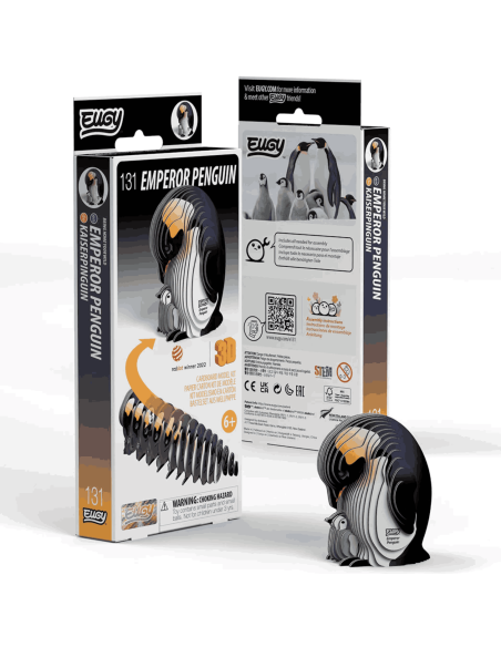 Eugy puzzle Manchot  3D en carton