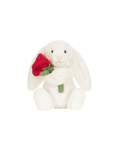 Peluche Bashful Lapin blanc et Rose (M) - Jellycat