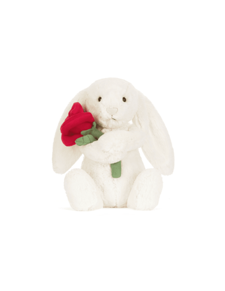 Peluche Bashful Lapin blanc et Rose (M) - Jellycat