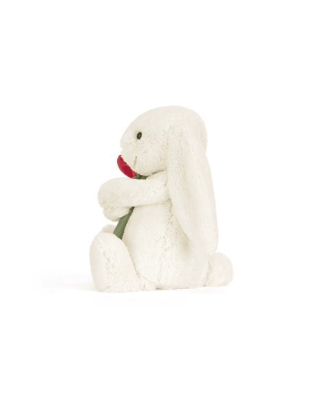 Peluche Bashful Lapin blanc et Rose (M) - Jellycat