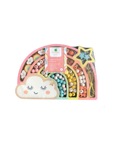 Coffret de perles en bois Arc en Ciel - Sycomore