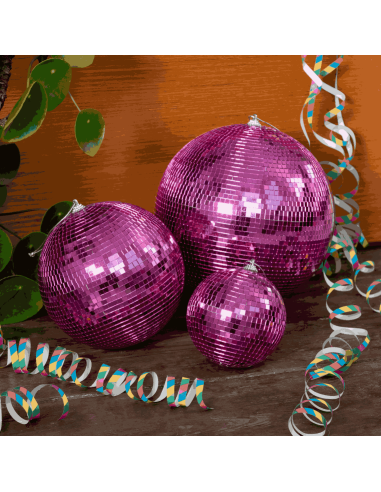 Boule disco Rose 15 cm - Rex