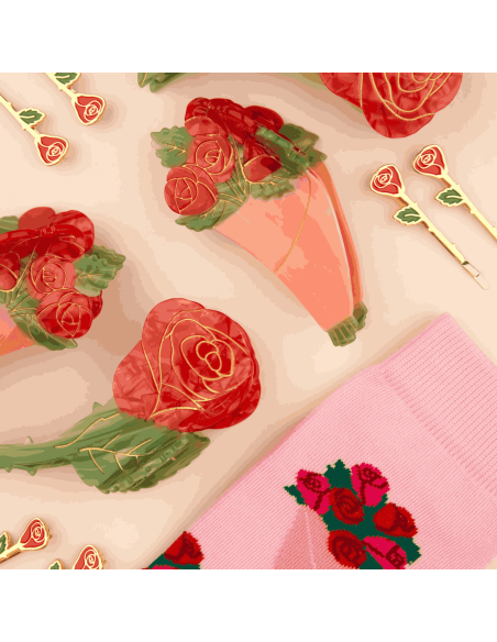 Pince à cheveux Rose - Coucou Suzette