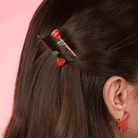 Duo barrettes fines Roses - Coucou Suzette 2