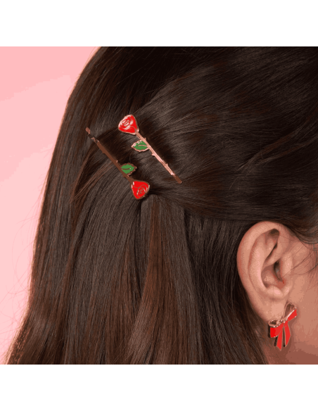 Duo barrettes fines Roses - Coucou Suzette